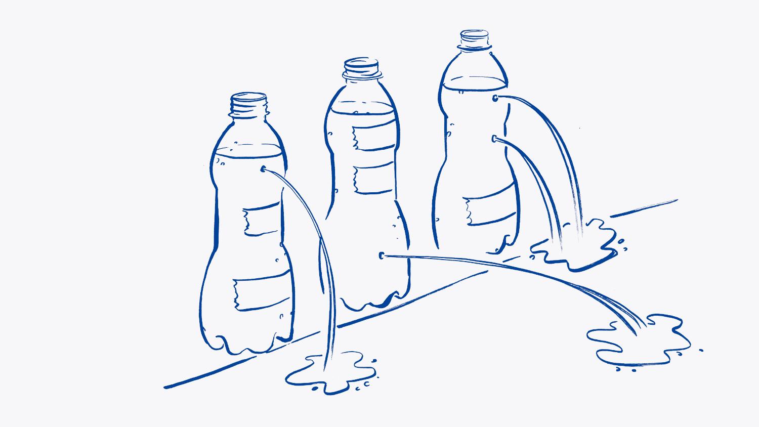 Wasser-Weitspritzen / Wasserdruck aus PET-Flasche